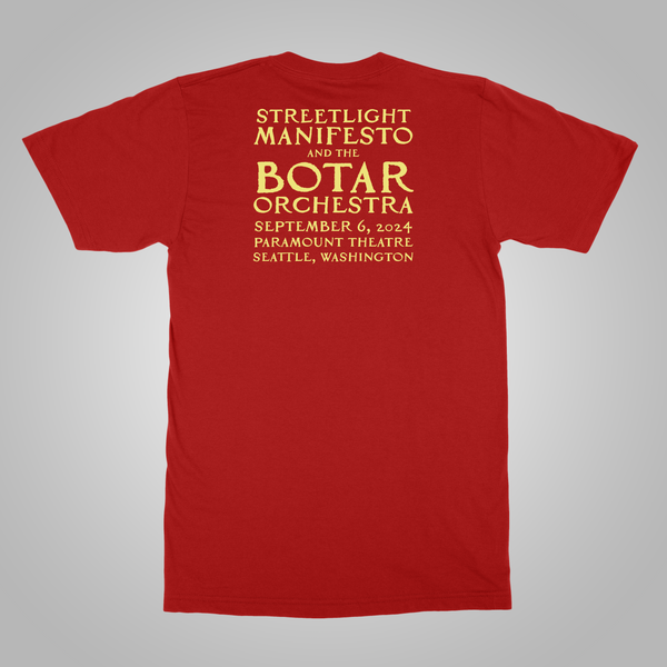 B.O.T.A.R. "Orchestra 2024 SEATTLE" T-Shirt (Red)