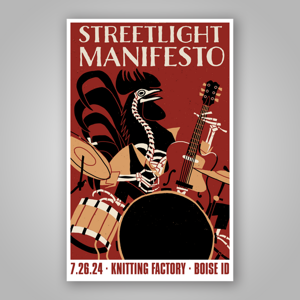 Streetlight Manifesto "The Myth of Monsters Tour BOISE" Screen Print Poster (2024)