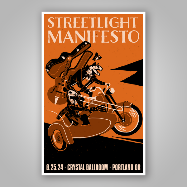 Streetlight Manifesto "The Myth of Monsters Tour PORTLAND" Screen Print Poster (2024)